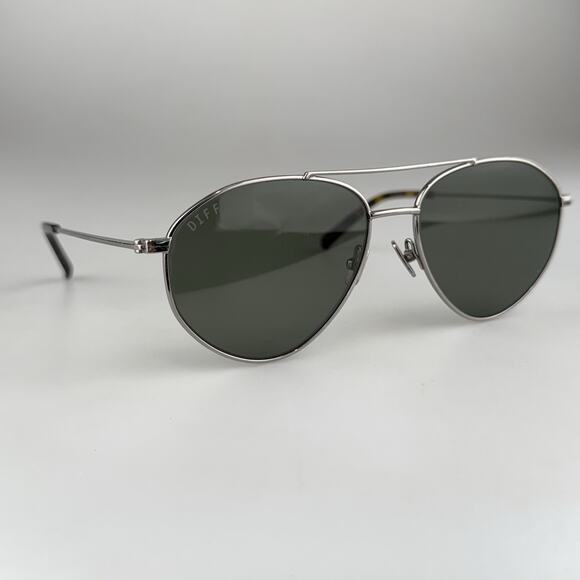 DIFF Eyewear Sunglasses mod. Scout LG-GN23P Aviator Silver Oversized - Picture 2 of 12